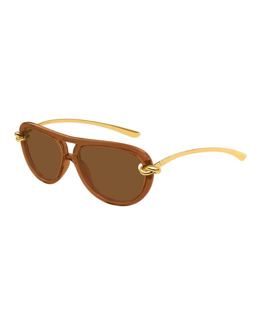 Bottega Veneta Black Bv1418S 004 Sunglasses Bio-Injected Pilot
