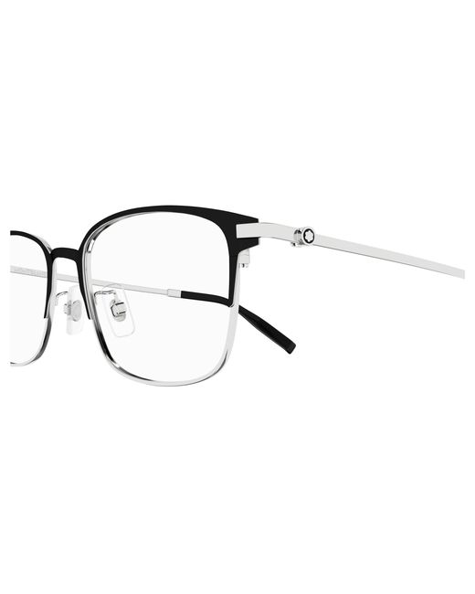 Montblanc Black Mb0314Oa 001 Optical Frames Titanium Transparent Squared for men