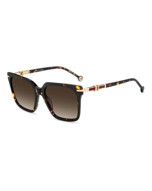 Carolina Herrera Black Her 0421/S 086/Ha Sunglasses Acetate Squared Normal Nuanced