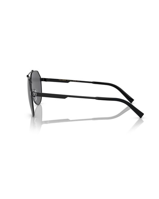 Dolce & Gabbana Black Dg2288 110681 Sunglasses Steel Pilot Polarized for men