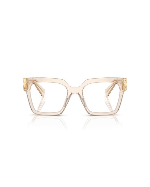 Miu Miu Black Mu 04Uv 11T1O1 Optical Frames Acetate Squared Normal