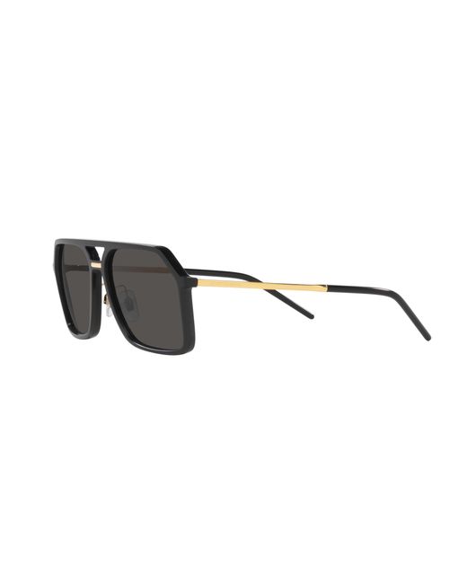 Dolce & Gabbana Black Dg6196 252587 Sunglasses Injected Pilot Normal for men
