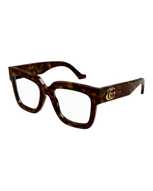 Gucci Black Gg1549O 002 Optical Frames Acetate Transparent Squared