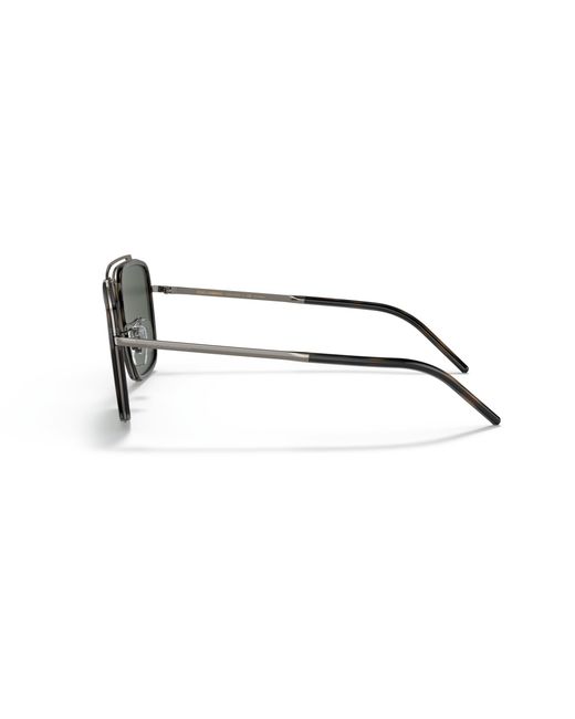 Dolce & Gabbana Black Dg2220 13359A Sunglasses Metal Squared Polarized for men