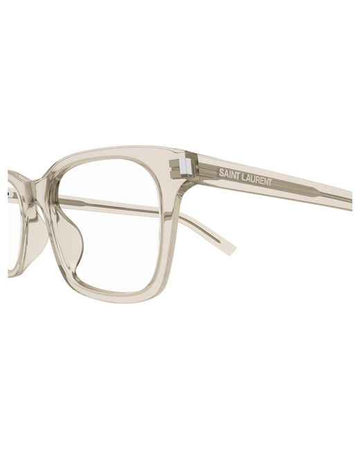 Saint Laurent Black Sl 718 Slim 004 Optical Frames Acetate Transparent Squared for men