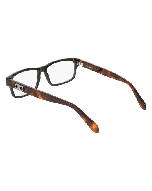 Ferragamo Black Sf3061 001 Optical Frames Acetate Squared Normal for men