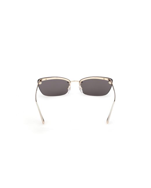 MAX&Co. Black Mo0150 32A Sunglasses Metal Smoke Butterfly Normal