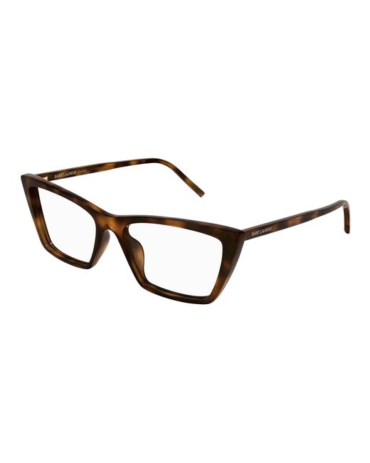 Saint Laurent Black Sl 737 Mica Thin Opt 003 Optical Frames Acetate Transparent Squared