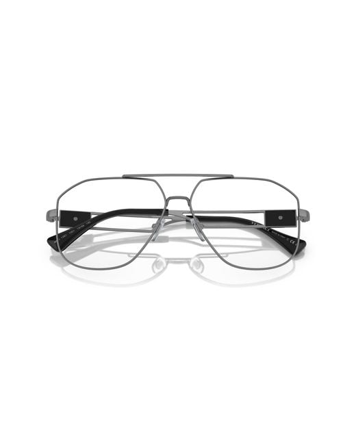 Versace Black Ve1287 1261 Optical Frames Steel Transparent Pilot Normal for men
