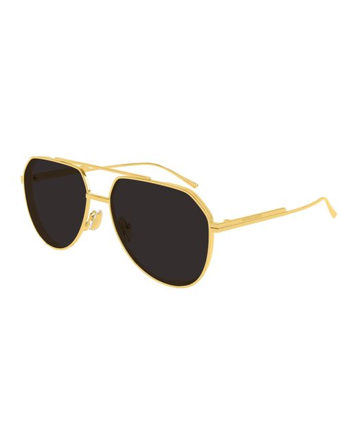 Bottega Veneta Black Bv1465S 001 Sunglasses Metal Pilot