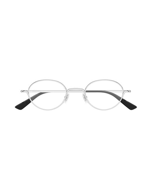 McQueen Black Am0562O 001 Optical Frames Metal Transparent Round
