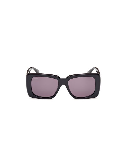 Max Mara Black Mm0091 Glimpse3 01A Sunglasses Acetate Smoke Squared Normal
