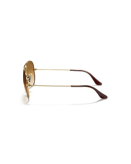 Ray-Ban Black Aviator Gradient Sunglasses Frame Brown Lenses