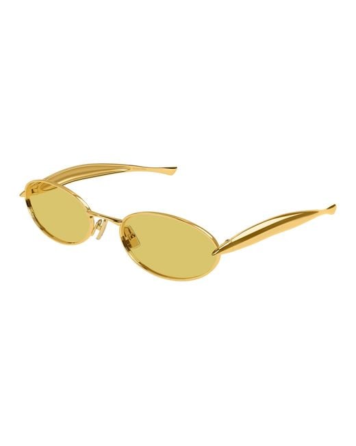 Bottega Veneta Black Bv1386S 005 Sunglasses Metal Round