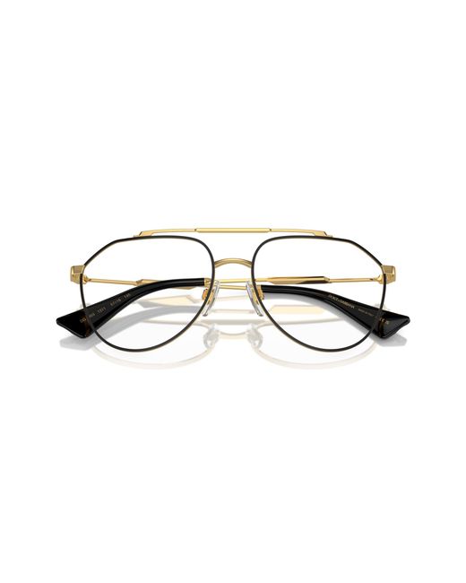 Dolce & Gabbana Black Dg1353 1311 Optical Frames Metal Transparent Pilot Normal for men