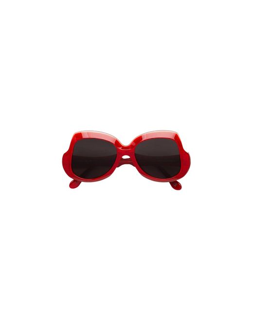 Marni Red Ps8 Quelyfish Comb Sunglasses Acetate Geometric