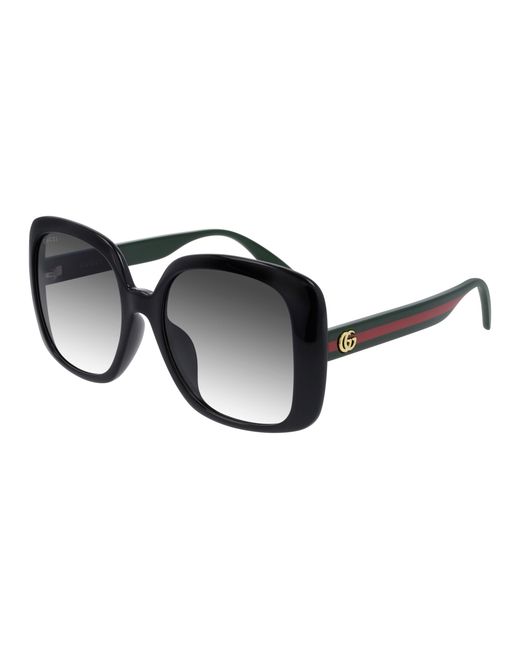 Gucci Black Gg0714Sa 001 Sunglasses Injected Squared Normal Shaded