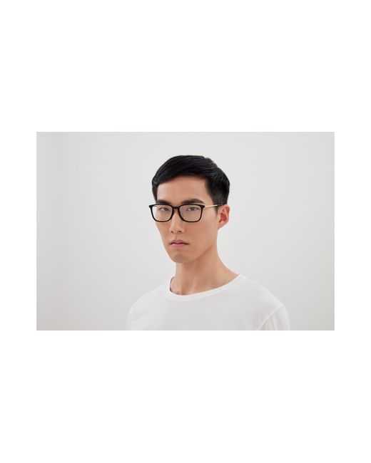 Gucci Black Gg1609Oa 002 Optical Frames Acetate Transparent Squared for men