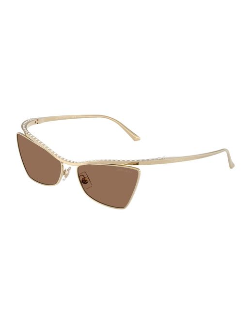 Jimmy Choo Black Jc4014H 300673 Sunglasses Metal Cat Eye Normal