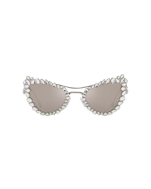 Swarovski Metallic Sk7011 4001Ap Sunglasses Metal Geometric Normal Mirror