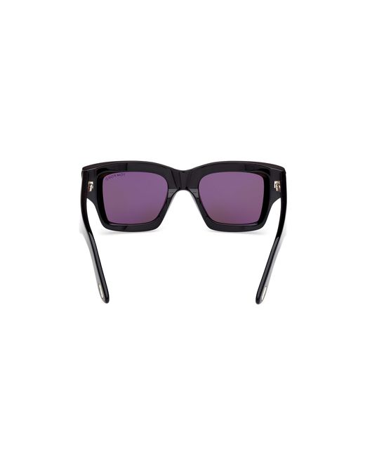 Tom Ford Black Ft1154 Ilias 01A Sunglasses Acetate Smoke Squared Normal for men