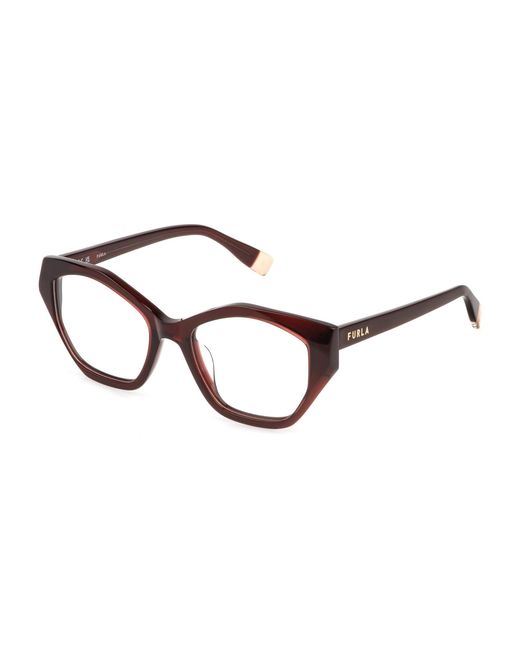 Furla Black Vfu869V 700Y Optical Frames Acetate Geometric