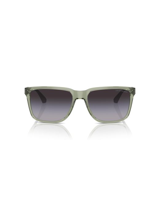 Emporio Armani Black Ea4047 53628G Sunglasses Injected Squared Normal Shaded for men