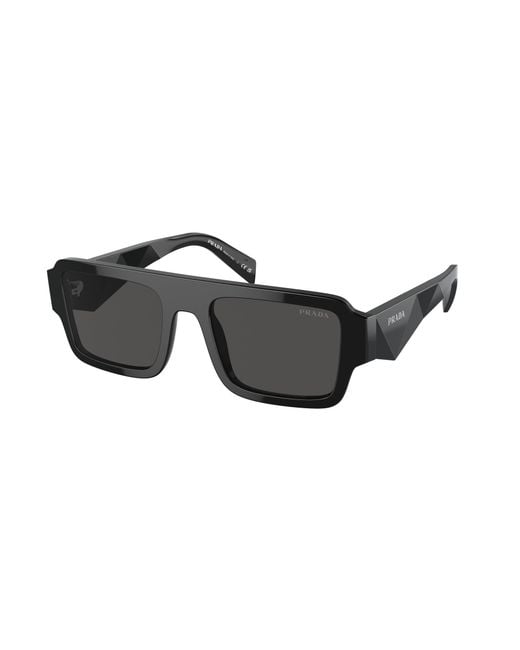 Prada Black Pr A05S 16K08Z Sunglasses Acetate Squared Normal for men