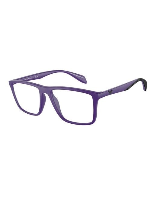 Emporio Armani Black Ea3230 5246 Optical Frames Injected Transparent Pillow Normal for men