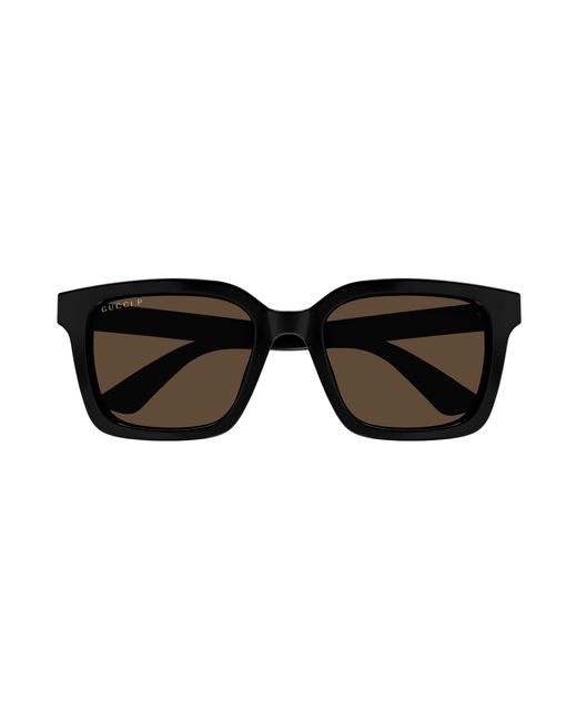 Gucci Black Gg1582Sk 004 Sunglasses Injected Squared for men