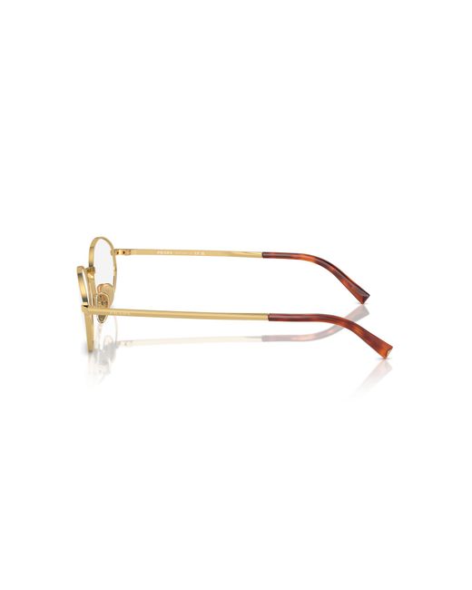 Prada Black Pr A57V 5Ak1O1 Optical Frames Metal Transparent Round Normal