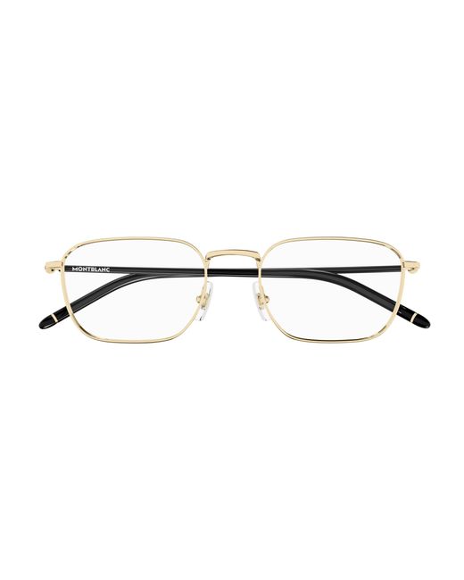 Montblanc Black Mb0369O 001 Optical Frames Metal Transparent Squared for men