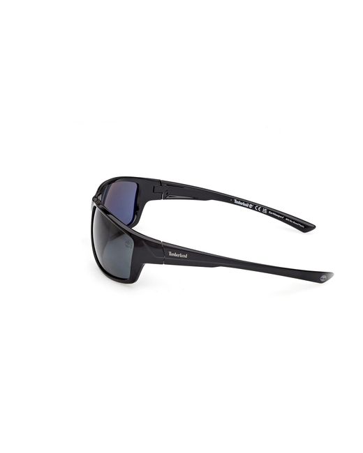 Timberland Black Tb00003 01D Sunglasses Injected Smoke Squared Polarized for men