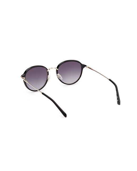 Guess Black Gu00068 01B Sunglasses Injected Smoke Round Normal Shaded for men