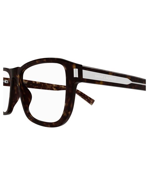 Saint Laurent Black Sl 710 Opt 002 Optical Frames Acetate Transparent Squared for men