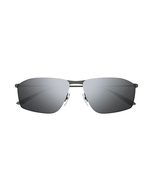 Balenciaga Black Bb0413S 004 Sunglasses Metal Squared for men