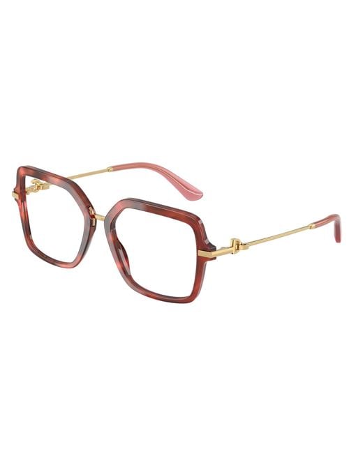 Dolce & Gabbana Black Dg3396 3444 Optical Frames Acetate Transparent Squared Normal