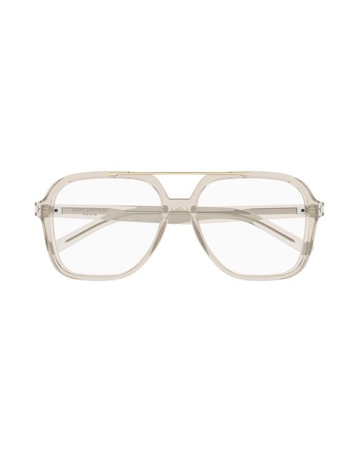 Saint Laurent Black Sl 545 Opt 003 Optical Frames Acetate Transparent Squared