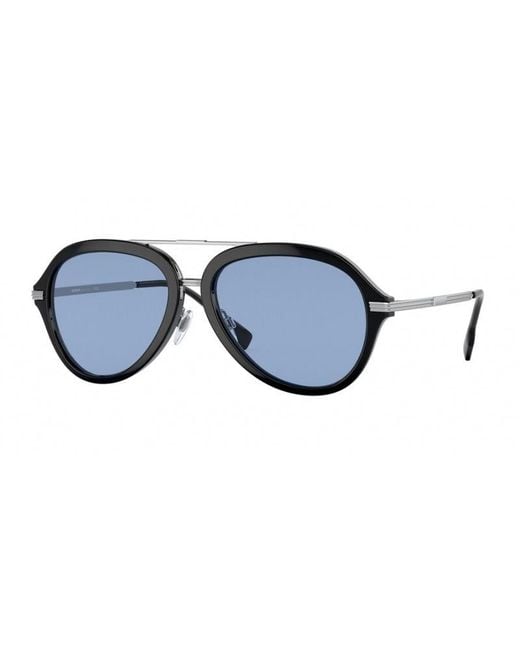Burberry Black Be4377 300172 Sunglasses Plastic Light Pilot for men
