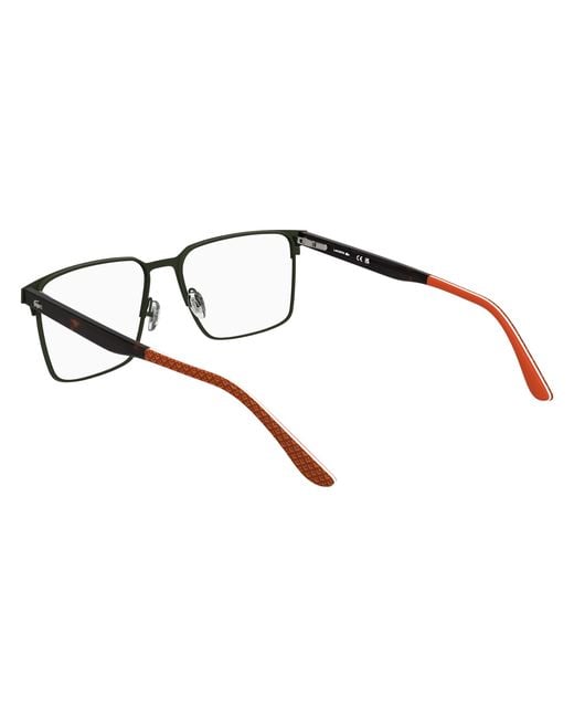 Lacoste Black L2314 035 Optical Frames Metal Squared Normal for men