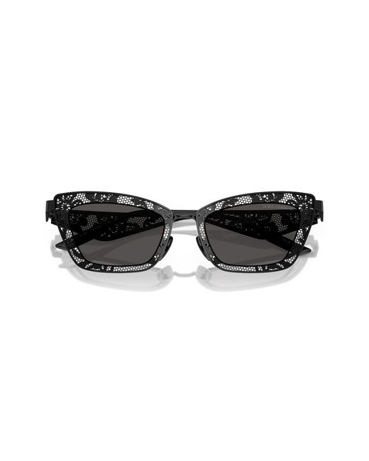 Dolce & Gabbana Black Dg2311 01/87 Sunglasses Steel Cat Eye Normal