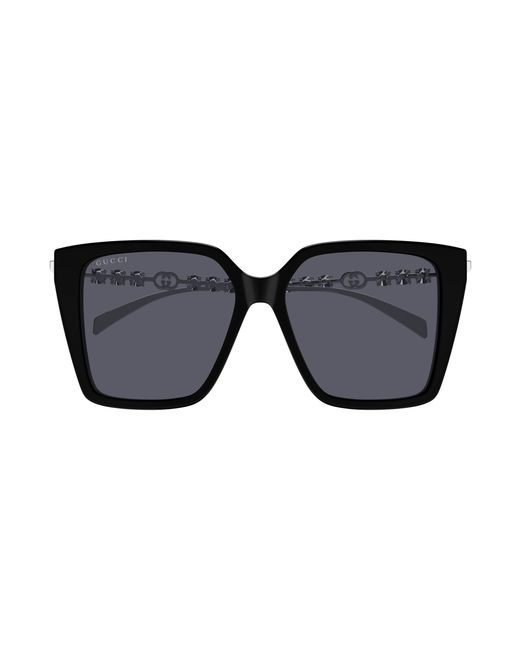 Gucci Black Gg1967S 002 Sunglasses Acetate Butterfly