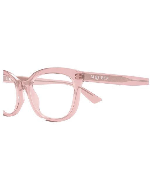 McQueen Black Am0569O 004 Optical Frames Acetate Transparent Cat Eye