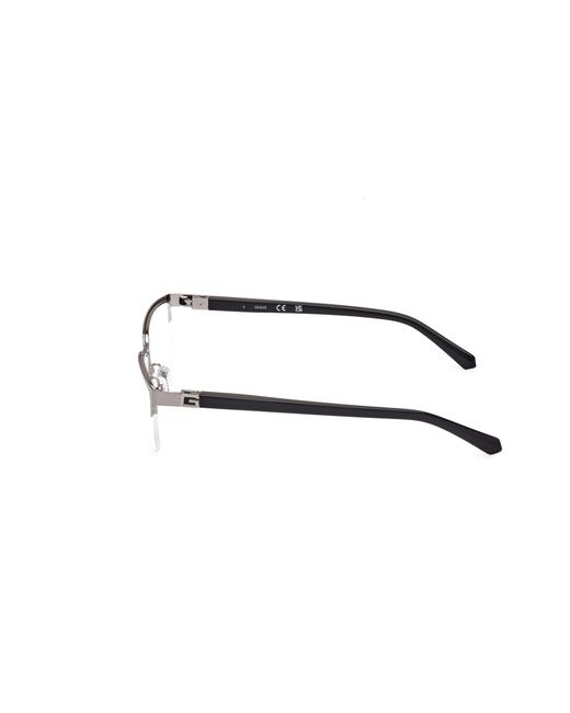 Guess Black Gu50191 009 Optical Frames Metal Squared Normal for men