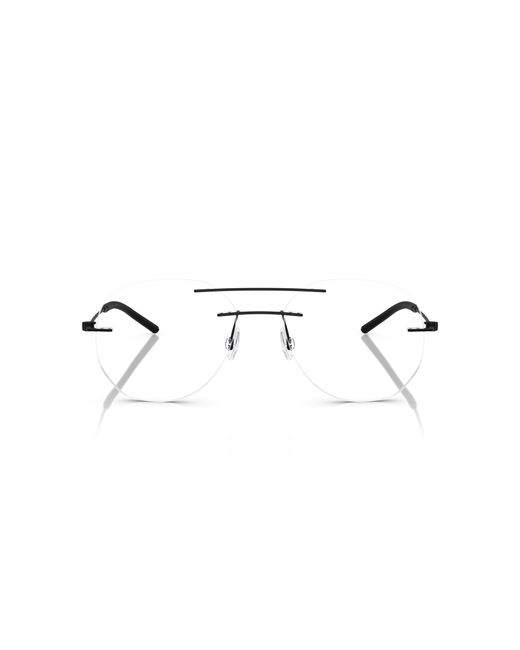 Moncler Black Me1003 1001 Optical Frames Steel Transparent Geometric Normal