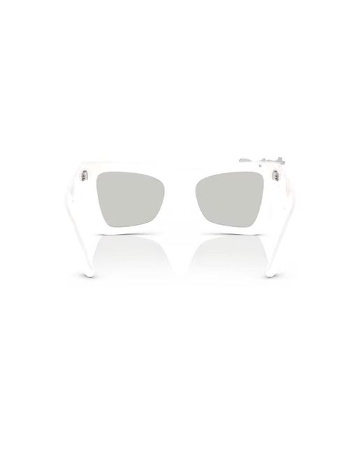 Dolce & Gabbana White Dg4434 33128V Sunglasses Acetate Cat Eye Normal Mirrored