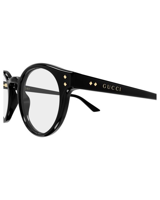 Gucci Black Gg2133O 001 Optical Frames Acetate Transparent Round for men