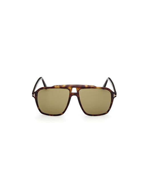 Tom Ford Black Ft1209 Autari 52N Sunglasses Acetate Verde Squared Normal for men