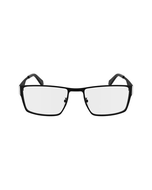 Calvin Klein Black Ckj24208 001 Optical Frames Metal Squared Normal for men