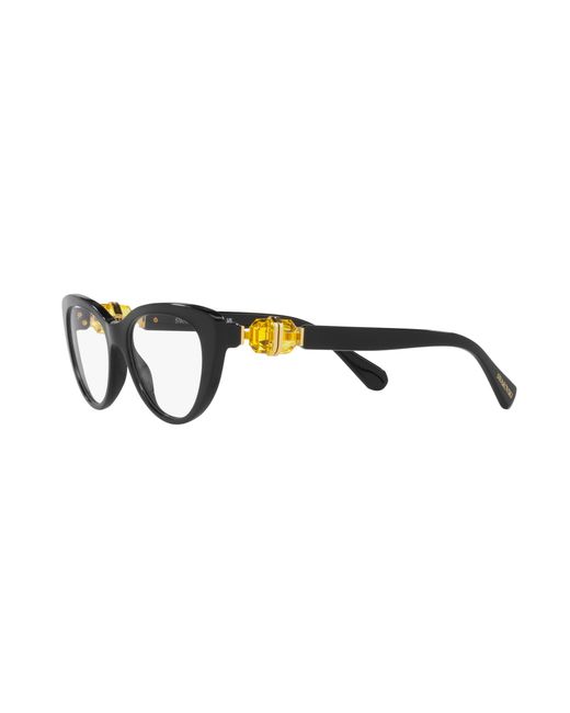 Swarovski Black Sk2005 1037 Optical Frames Acetate Transparent Cat Eye Normal